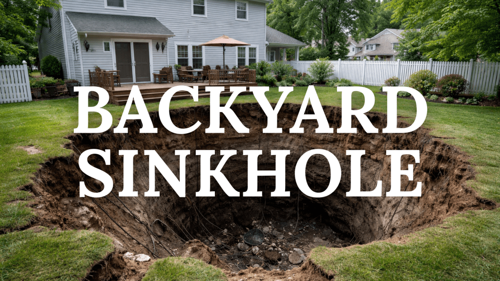 Sinkhole Appears in Resident’s Backyard